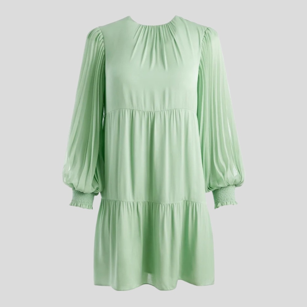 🆕 👗 Alice+Olivia Antonette Crew Neck Mini Dress Color: Sea-foam | Size: S